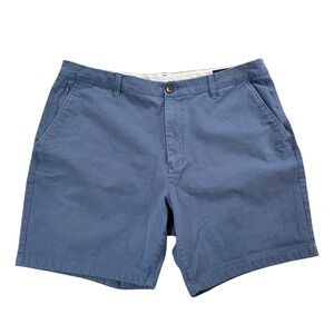 BONOBOS Men Athletic Fit 7 Inch Stretch Chino Shorts Blue Size 38 Cotton Spandex